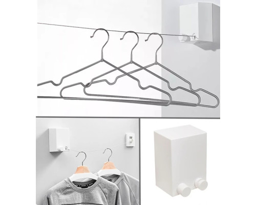Сушарка для речей Japanese clothesline, Біла автоматична мотузка для білизни — настінна сушарка 4.2 м