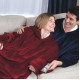 Толстовка — плед із капюшоном HUGGLE HOODIE BLANKET, плед із рукавами Бордовий