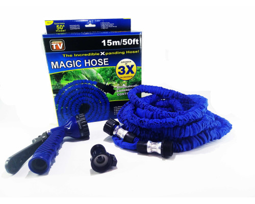 Шланг для поливання X HOSE 15 м із розпилювачем, садовий шланг, поливальний шланг для саду