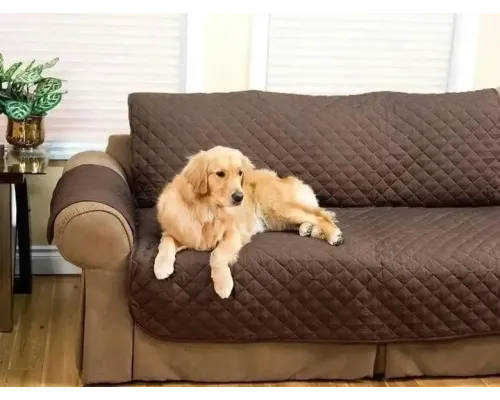 Двусторонняя накидка на диван Couch Coat коричневого цвета Чехол для мебели водонепроницаемый Двусторонняя накидка на диван Couch Coat коричневого цвета Чехол для мебели водонепроницаемый