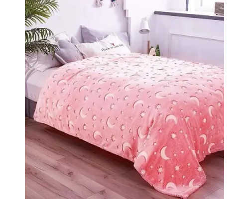 М'яка ковдра-плед зоряне небо 100х150 см Світиться в темряві Magic Blanket Рожеве М'яка ковдра-плед зоряне небо 100х150 см Світиться в темряві Magic Blanket Рожеве