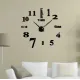Большие настенные часы Horloge 3D DIY кварц (Черные) Бескаркасные часы на стену