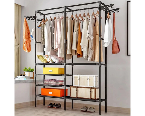 Вішак для одягу 86/43/173 Simple Coat Rack Double Row / Вішалка з полицями