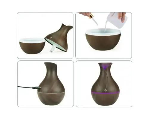 Увлажнитель воздуха ТЕМНО-КОРИЧНЕВЫЙ Humidifier Ultrasonic Aroma c подсветкой | Воздухоочиститель Увлажнитель воздуха ТЕМНО-КОРИЧНЕВЫЙ Humidifier Ultrasonic Aroma c подсветкой | Воздухоочиститель