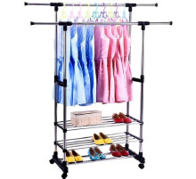 Вішалка-стійка для одягу та взуття Triple Stand Hanger