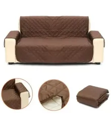 Двусторонняя накидка на диван Couch Coat коричневого цвета Чехол для мебели водонепроницаемый