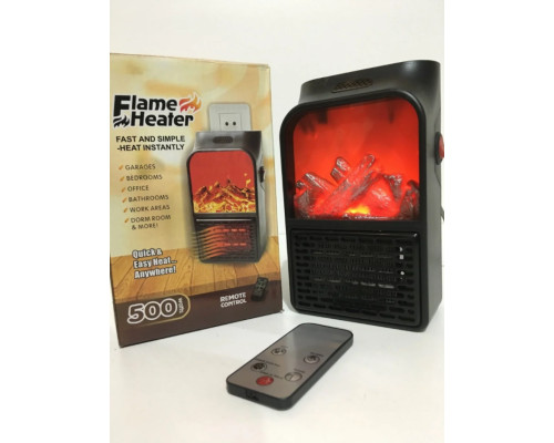Портативний нагрівач з пультом Flame Heater (500 Вт) Економний