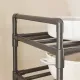 Полка-стеллаж напольная 138×42×32 см на колесиках TVT-03 Черная 4 яруса