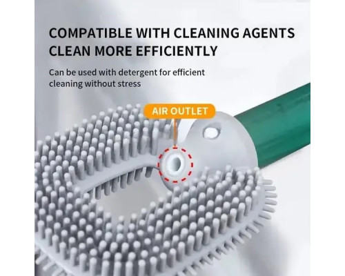 Силіконова щітка для унітаза Liquid Toilet Brush Сіра Силіконова щітка для унітаза Liquid Toilet Brush Сіра