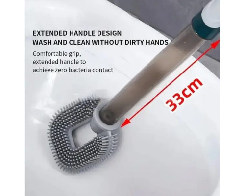 Силіконова щітка для унітаза Liquid Toilet Brush Сіра Силіконова щітка для унітаза Liquid Toilet Brush Сіра
