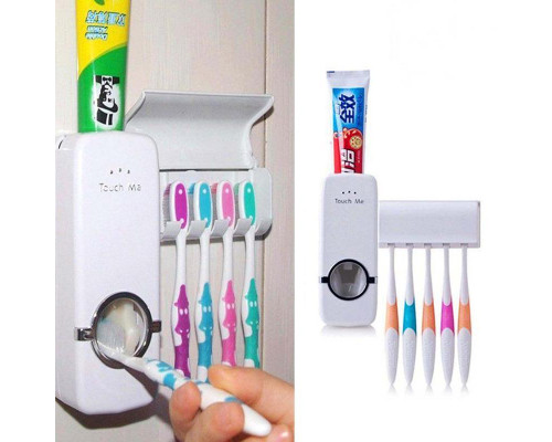 Дозатор автоматический зубной пасты Toothpaste Dispenser с держателем зубных щеток Toothbrush holder Дозатор автоматический зубной пасты Toothpaste Dispenser с держателем зубных щеток Toothbrush holder