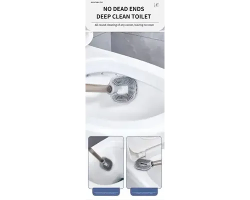 Силіконова щітка для унітаза Liquid Toilet Brush Сіра Силіконова щітка для унітаза Liquid Toilet Brush Сіра