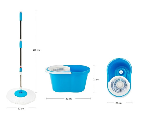 Универсальная швабра с отжимом-центрифугой и ведром Easy Mop “Круглая Швабра” Универсальная швабра с отжимом-центрифугой и ведром Easy Mop “Круглая Швабра”