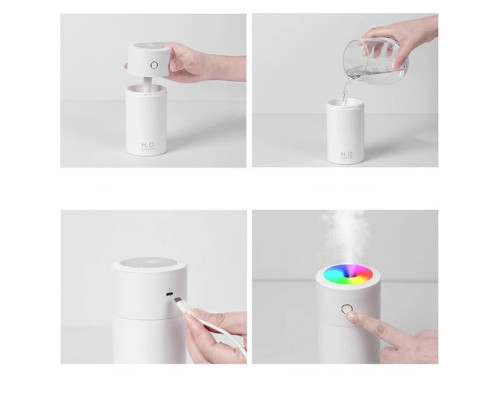 Зволожувач повітря з підсвіткою H2O Colorful HUMIDIFIER білий, USB