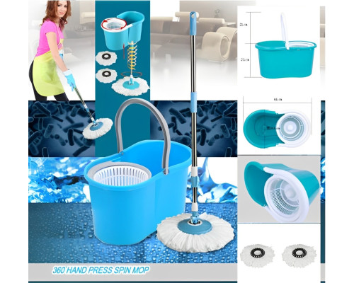 Универсальная швабра с отжимом-центрифугой и ведром Easy Mop “Круглая Швабра” Универсальная швабра с отжимом-центрифугой и ведром Easy Mop “Круглая Швабра”