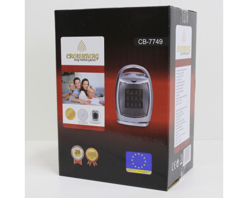 Тепловентилятор керамічний нагрівач Crownberg CB 7749