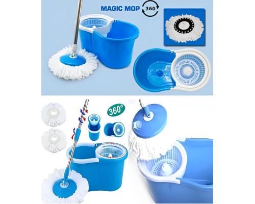 Универсальная швабра с отжимом-центрифугой и ведром Easy Mop “Круглая Швабра” Универсальная швабра с отжимом-центрифугой и ведром Easy Mop “Круглая Швабра”