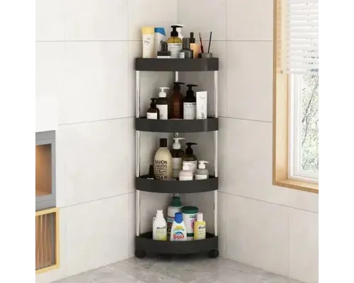 Декоративная угловая полка на четыре яруса для ванной Corner storage rack 88х34х25 см Угловая полка-этажерка Декоративная угловая полка на четыре яруса для ванной Corner storage rack 88х34х25 см Угловая полка-этажерка
