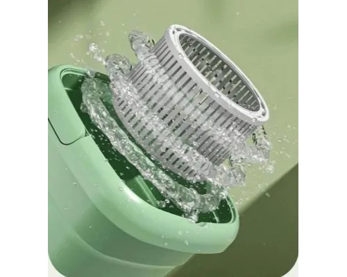 Складана пральна машина Folding Washing Machine силіконова складана стирання відро 7 л. Зелений