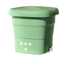 Складана пральна машина Folding Washing Machine силіконова складана стирання відро 7 л. Зелений Складана пральна машина Folding Washing Machine силіконова складана стирання відро 7 л. Зелений