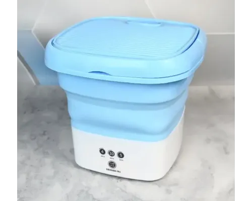Портативная складная 8 ЛИТРОВ мини-стиральная машина Folding Washing Machine голубая