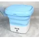 Портативная складная 8 ЛИТРОВ мини-стиральная машина Folding Washing Machine голубая