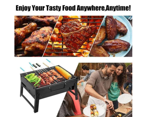 Складаний барбекю гриль портативний мангал BBQ Grill Portable — жароміцний Найкраща ціна!