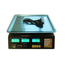 Весы электронные торговые со счетчиком цены Crystal CT-500 до 50 кг Весы электронные торговые со счетчиком цены Crystal CT-500 до 50 кг