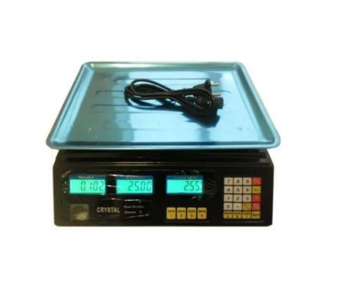Весы электронные торговые со счетчиком цены Crystal CT-500 до 50 кг Весы электронные торговые со счетчиком цены Crystal CT-500 до 50 кг