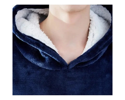 Толстовка плед із капюшоном Huggle Hoodie Синій Толстовка плед із капюшоном Huggle Hoodie Синій