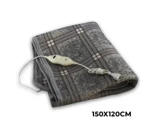 Тепла електропростирадло з підігрівом Electric Blanket 150х120 см (клітинна, Сіра) Тепла електропростирадло з підігрівом Electric Blanket 150х120 см (клітинна, Сіра)