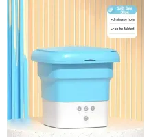 Складная мини-стиральная машина СИНЯЯ переносная до 2,5 кг Folding Washing Machine Стиральная машина Складная мини-стиральная машина СИНЯЯ переносная до 2,5 кг Folding Washing Machine Стиральная машина