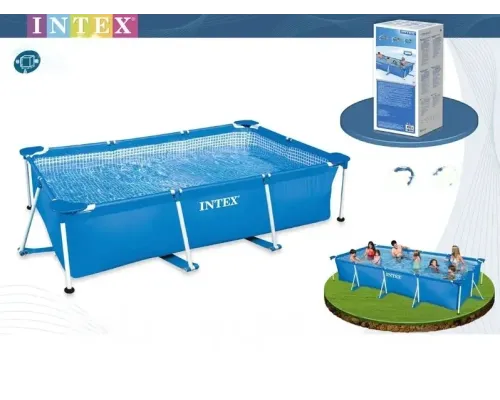 Збірний каркасний прямокутний басейн Intex 28270 (Інтекс 58983) 220 см-150 см-60 см