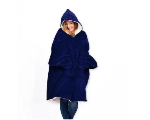 Толстовка плед із капюшоном Huggle Hoodie Синій Толстовка плед із капюшоном Huggle Hoodie Синій