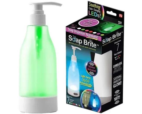 Дозатор для жидкого мыла с подсветкой Soap Bright Nightlight Soap Dispenser 400 мл