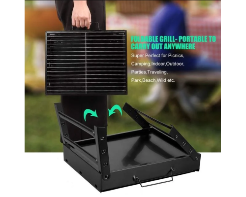 Складаний барбекю гриль портативний мангал BBQ Grill Portable — жароміцний Найкраща ціна!