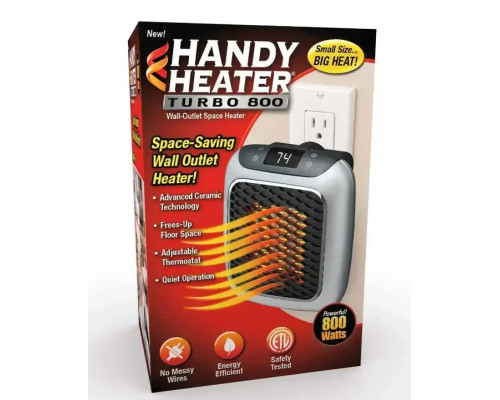 Нагрівач портативний з пультом Heater Turbo 800 Wt Керамічний мініігрівач дуйчик від мережі