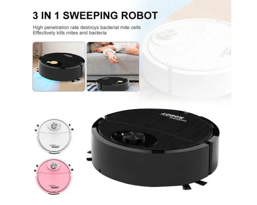 Робот Пылесос Робот 3 в 1 умный робот-уборщик для дома SWEEPING ROBOT 521-2345 Черный