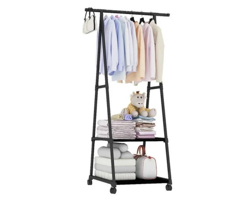 Пересувна підлогова вішалка для одягу THE NEW COAT RACK Чорний