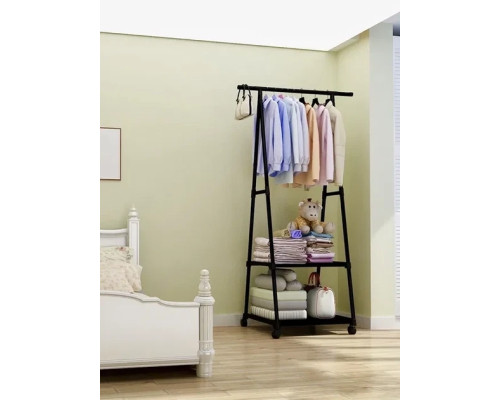 Пересувна підлогова вішалка для одягу THE NEW COAT RACK Чорний