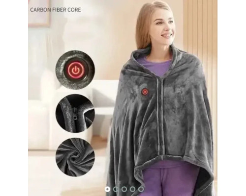 Електроковдра Плед із підігрівом (155*80) Electric Heating Shawl Blanket USB