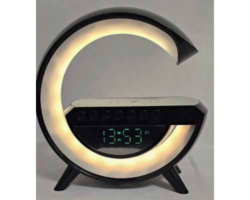 Нічник акумуляторний із годинником G BT-3401 Smart Light Sound Machine Чорний