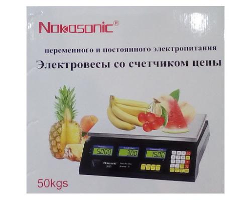 Ваги електронні торгові Nokasonik до 50 кг із лічильником ціни