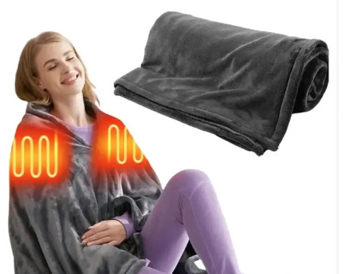 Електроковдра Плед із підігрівом (155*80) Electric Heating Shawl Blanket USB