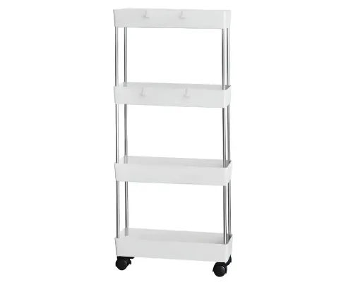 Этажерка на колесах 4 яруса (87×38×13см), Bathroom Rack / Напольная полка-органайзер / Стеллаж-этажерка Этажерка на колесах 4 яруса (87×38×13см), Bathroom Rack / Напольная полка-органайзер / Стеллаж-этажерка
