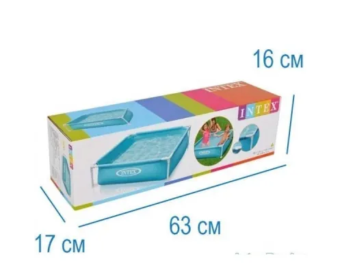 Каркасний дитячий басейн Intex 57173 Розмір 122х122х30 см Каркасний дитячий басейн Intex 57173 Розмір 122х122х30 см