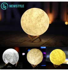 Нічник 3D світильник місяць Moon Touch Control 15 см, 5 режимів