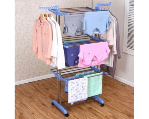 Багатоярусна сушарка для білизни, речей, одягу Garment rack with wheels складана