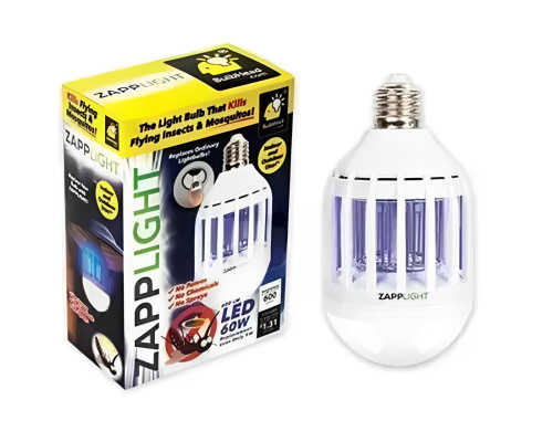 Лампочка відлякувач від комарів ZappLight AND LY-577, світлодіодна лампа знищувач комах Лампочка відлякувач від комарів ZappLight AND LY-577, світлодіодна лампа знищувач комах
