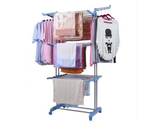 Багатоярусна сушарка для білизни, речей, одягу Garment rack with wheels складана